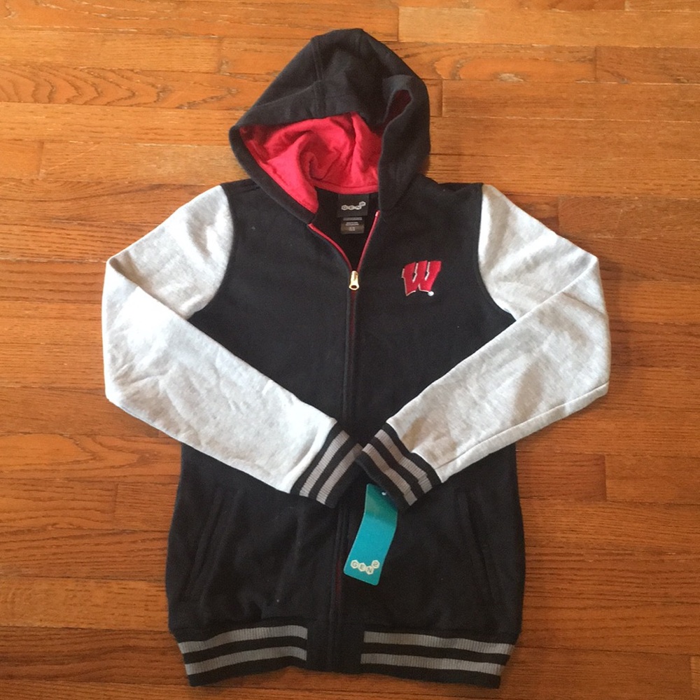 Wisconsin Badgers Varsity Style Zip Up Hoodie